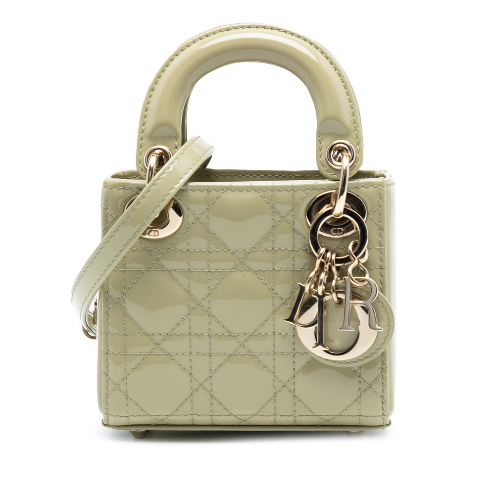Pre-Loved Dior Micro Patent Cannage Lady Dior - Picture 1 of 7